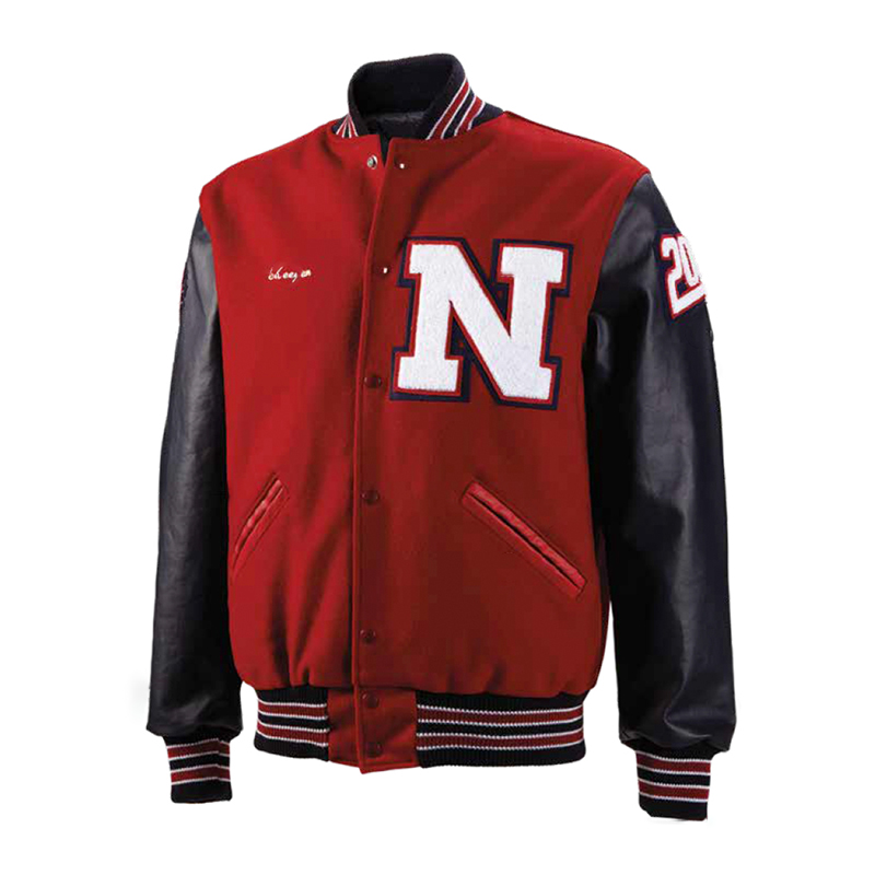 Custom Wool Melton and Genuine Leather Sleeves Varsity Letterman Jackets