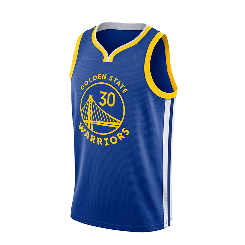 Custom Golden State Warriors Curry Replica Game Jersey