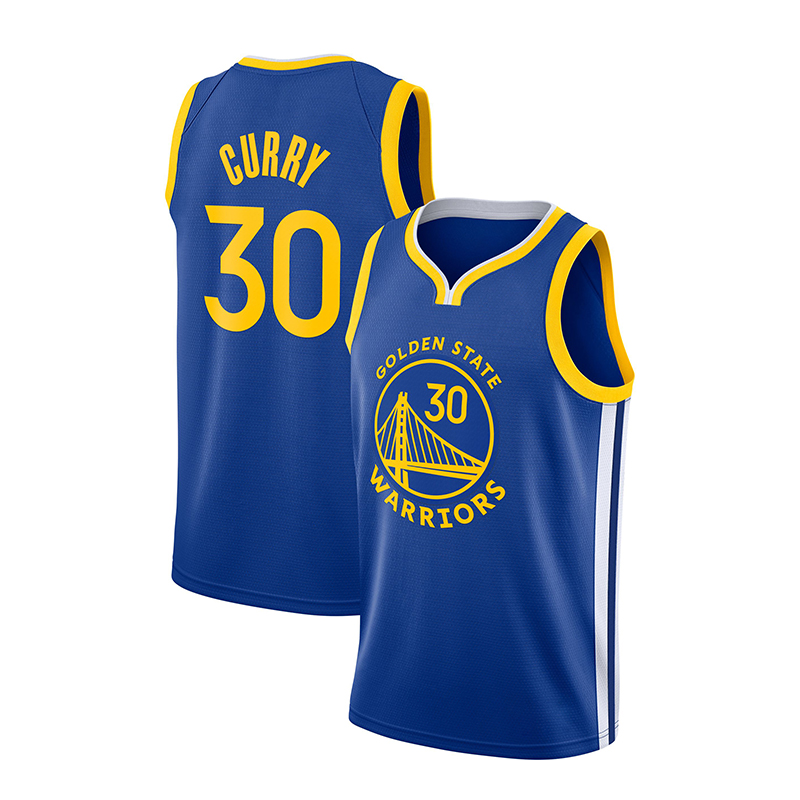 Custom Golden State Warriors Curry Replica Game Jersey