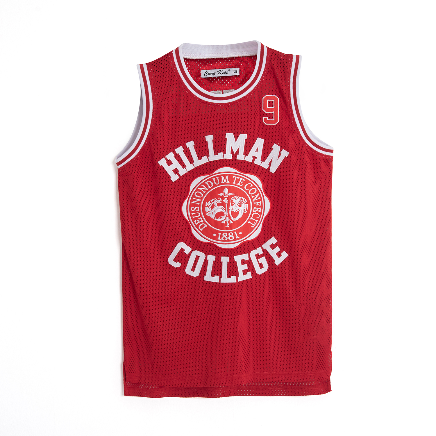 Custom Hillman College 9# Wayne Red Basketball Jerseys